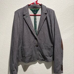 Tommy Hilfiger Herringbone Blazer‎ with Green Accents Size Large